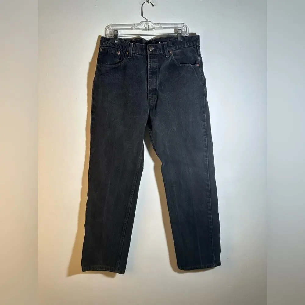 Vintage 505 Levi’s Men's Black Jeans